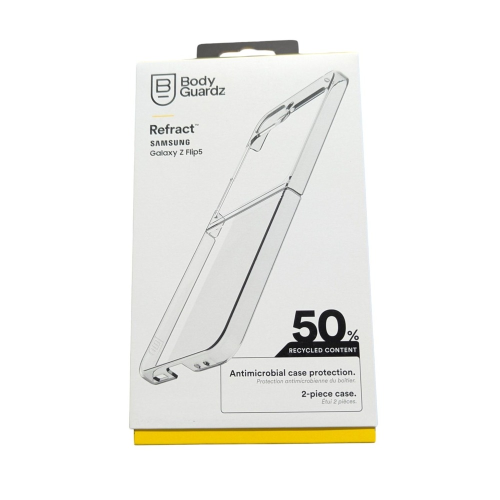E8. BodyGuardz Refract Case for Samsung Galaxy Z Flip5 - Clear